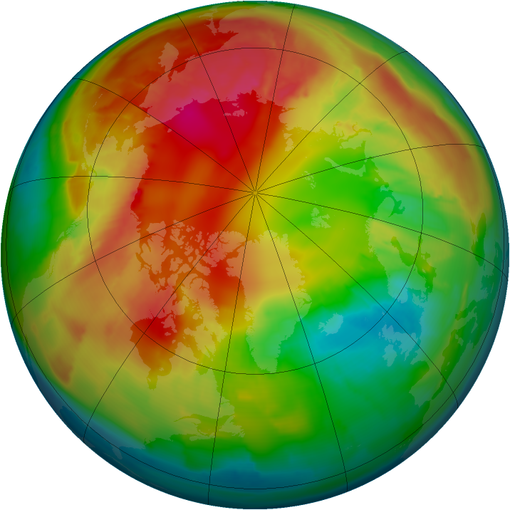 Arctic ozone map for 20 February 2012
